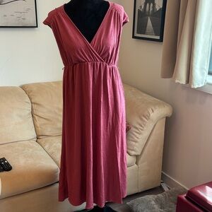 Elegant Pink Wrap Dress